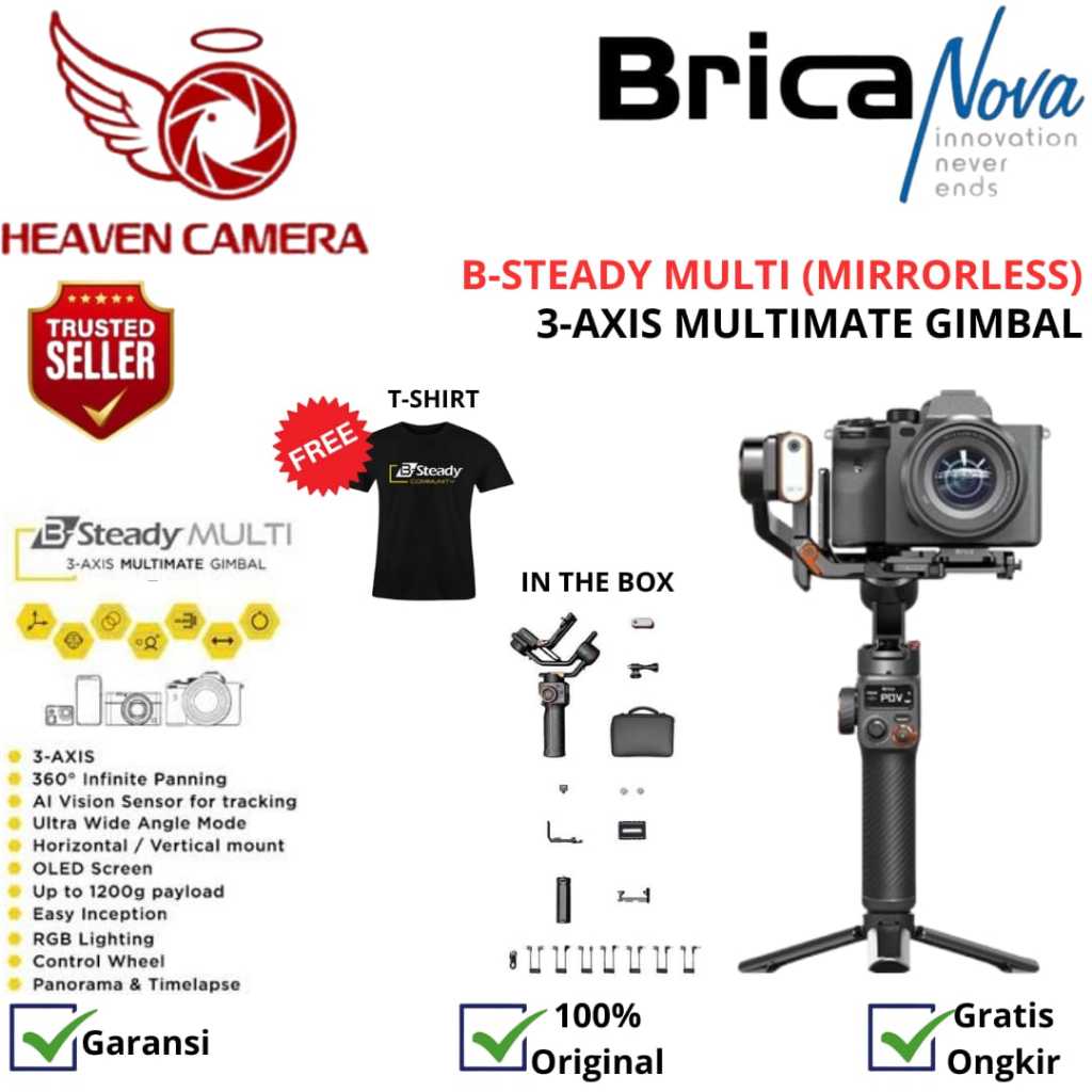 Brica B-Steady Multimate 3-Axis Gimbal Camera Mirrorless/Brica BSteady PRO Multi Multimate