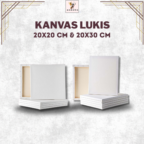 

Kanvas Lukis 20x20 cm & 20x30 cm Serbaguna Bingkai Spanram untuk Melukis & Menggambar