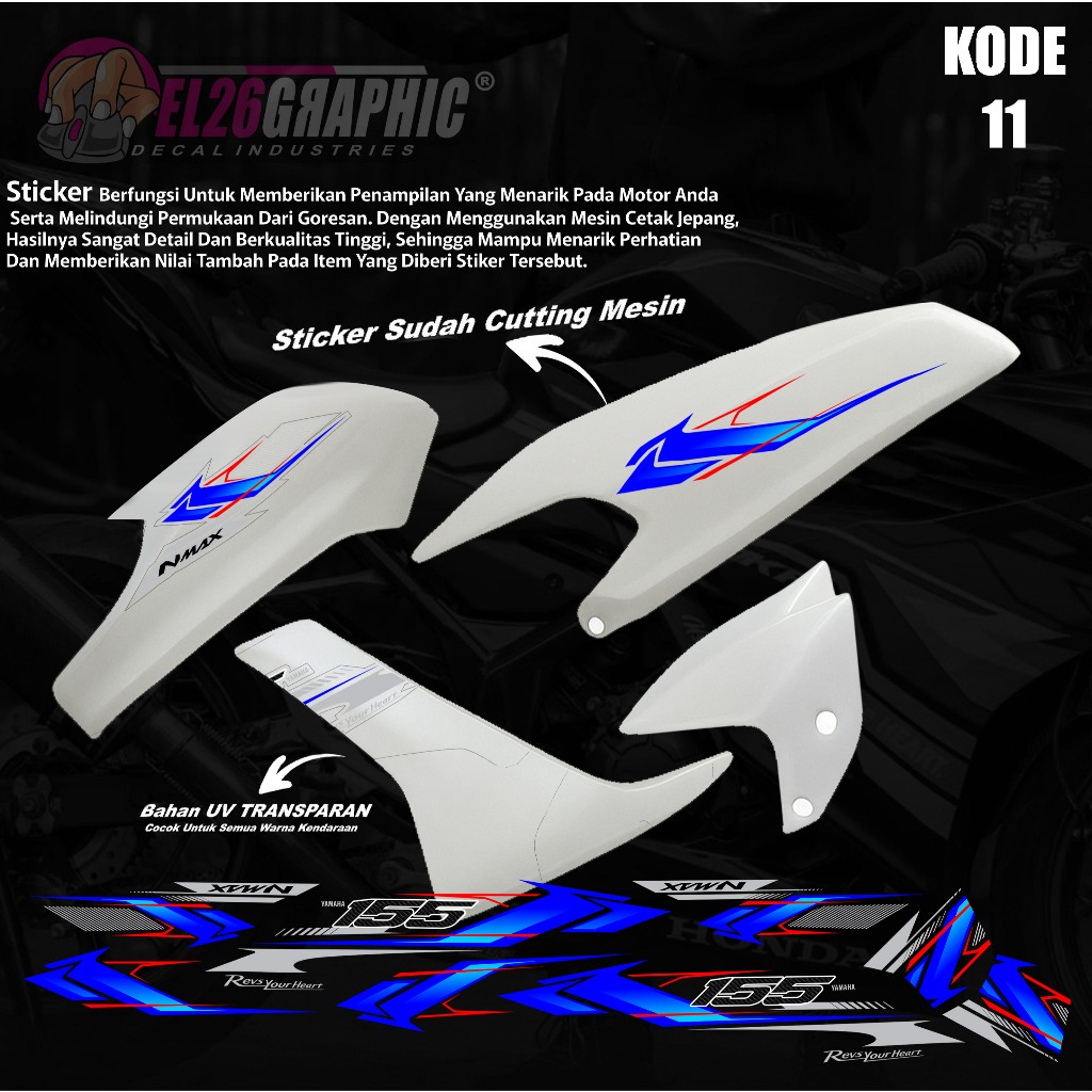 11 STRIPING YAMAHA NMAX OLD VARIASI - STICKER VARIASI MOTOR NMAX OLD
