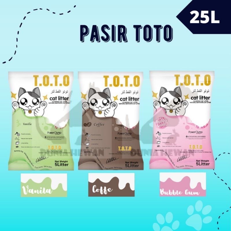Pasir Kucing Toto 5-25 Liter