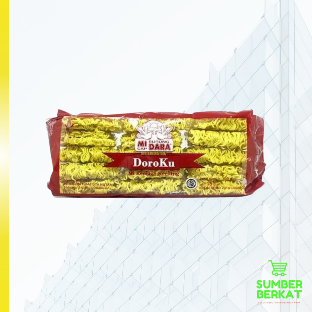 

Doroku Mie Kering Keriting Cap Burung Dara 600gr