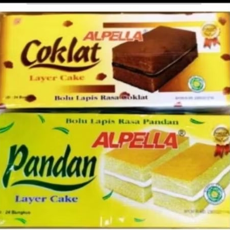 

ALPELLA LAYER CAKE COKELAT DAN PANDAN ISI 24PCS