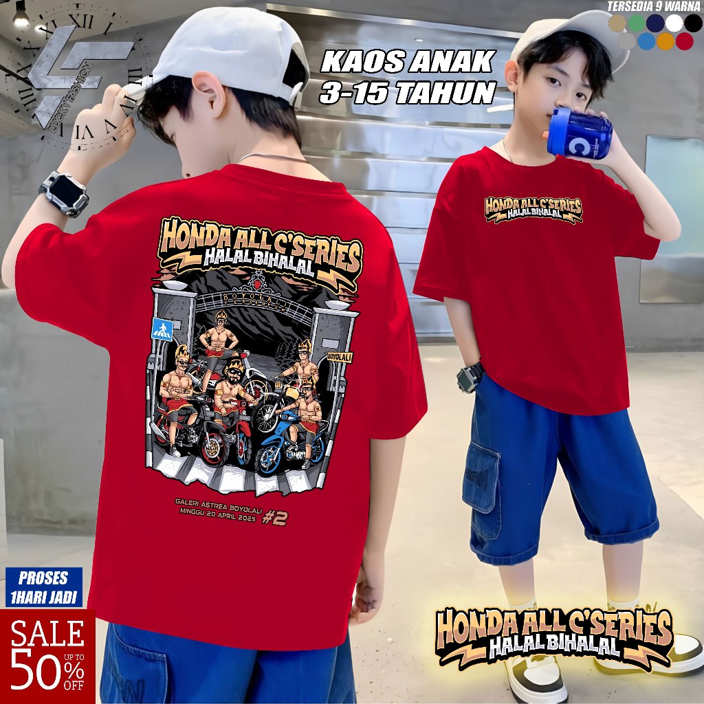 baju ANAK kaos pria HALAL BIHALAL #2 #1 HONDA ALL C SERIES HONDA ASTREA GRAND INDONESIA Otomotif Leg