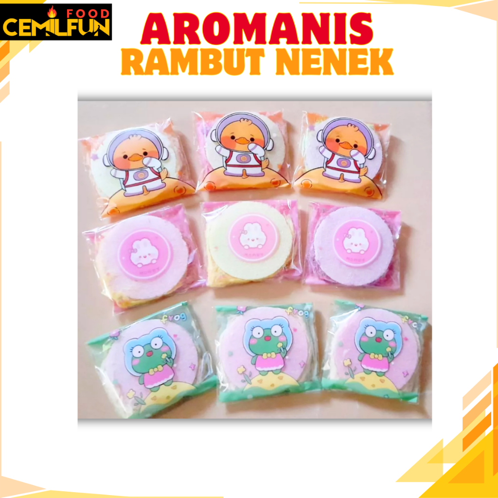 

❤️ CemilFun ❤️ Aromanis Gulali Rambut Nenek Manis Lembut Snack Jadul Jajanan Tradisional Murah