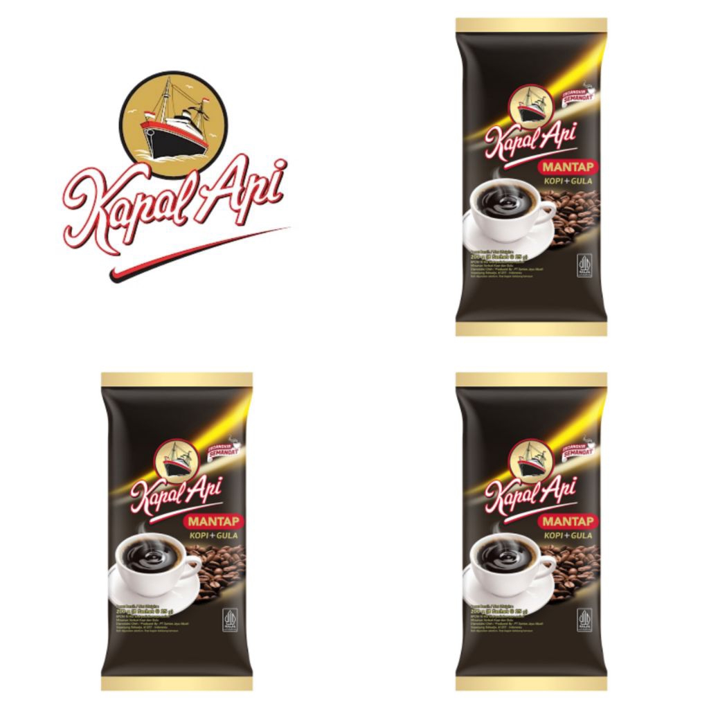 

Kapal Api Mantap Kopi Instan + Gula 8 x 25 Gr