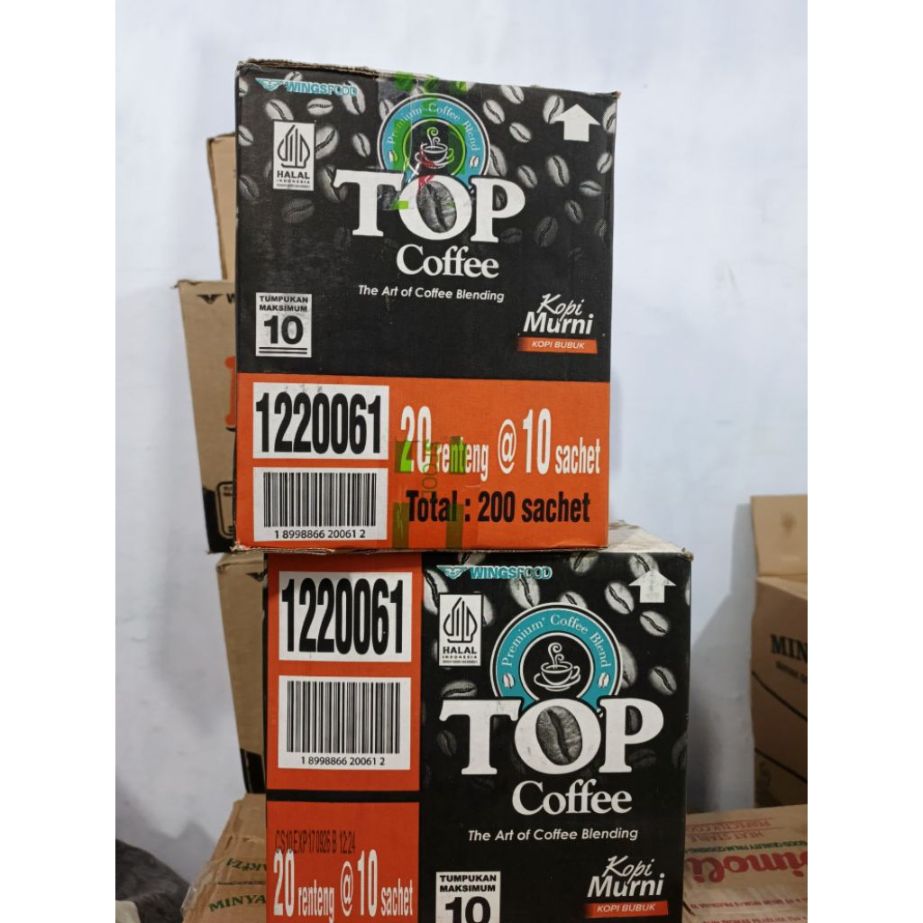 

TOP KOPI MURNI 7GR 1 DUS ISI 20 RENTENG| TOP KOPI MINI 1 DUS