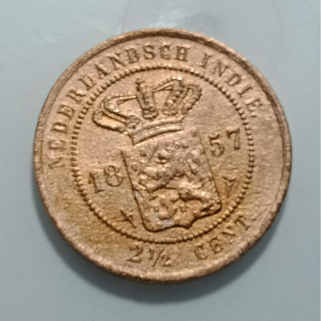 1857 BENGGOL BESAR NEDERLAND INDIE ERA WILLEM 2,5CENT KOLEKSI KUNO BANYAK DICARI KOLEKTOR