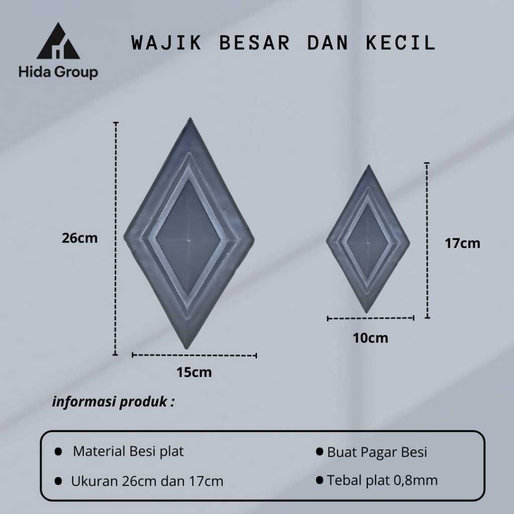 Wajik Besar Dan Kecil // Ornamen Pagar Tralis // Ornamen Wajik Pagar Besi
