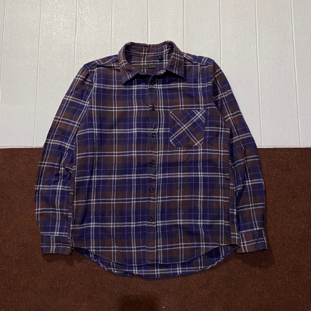kemeja flanel wanita hare japan size M 729272