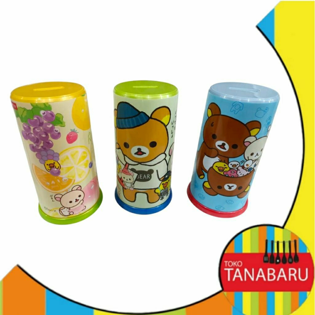 Lion star celengan bulat plastik karakter/ celengan anak