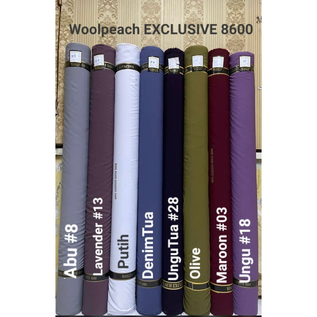 Kain Woolpeach LUX 8600 / Kain Wolvis / Kain Gamis / Kain Hijab 0.5 Meter (persetengah meter)