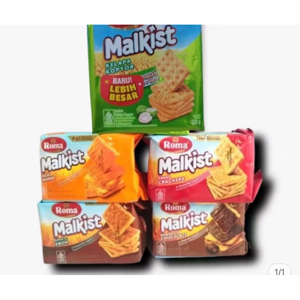 

Roma Crackers malkist pck 105g kemasan 1 dus isi 30pcs
