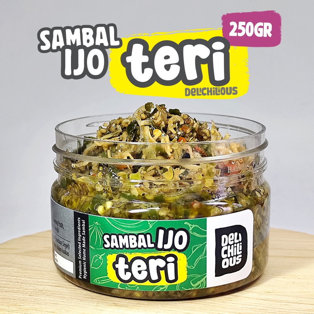

SAMBAL IJO TERI Delichilious Premium Homemade sambel ijo teri Delichilious Sambal Cabe Ijo Premium Homemade 100% Fresh Sambel Ijo Aroma Istimewa Cocok Untuk Pecinta Pedas Cabai Ijo