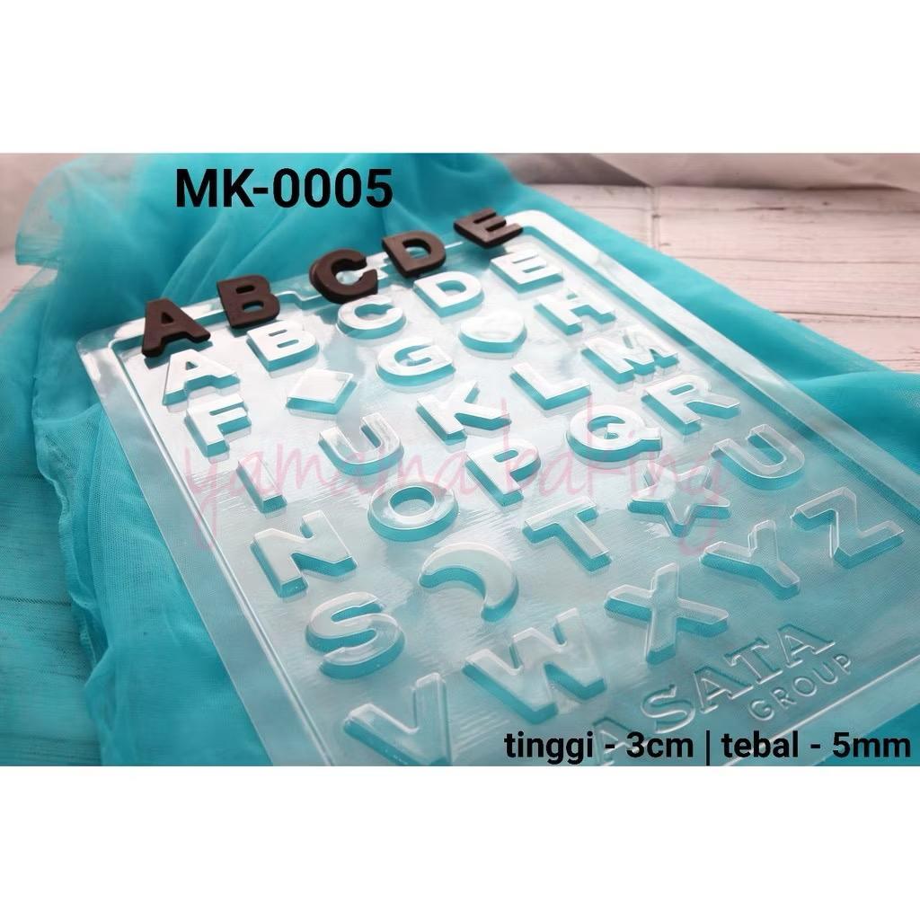 MK5 - Cetakan Mika Plastik Coklat Puding Fondant Huruf Abjad ABC