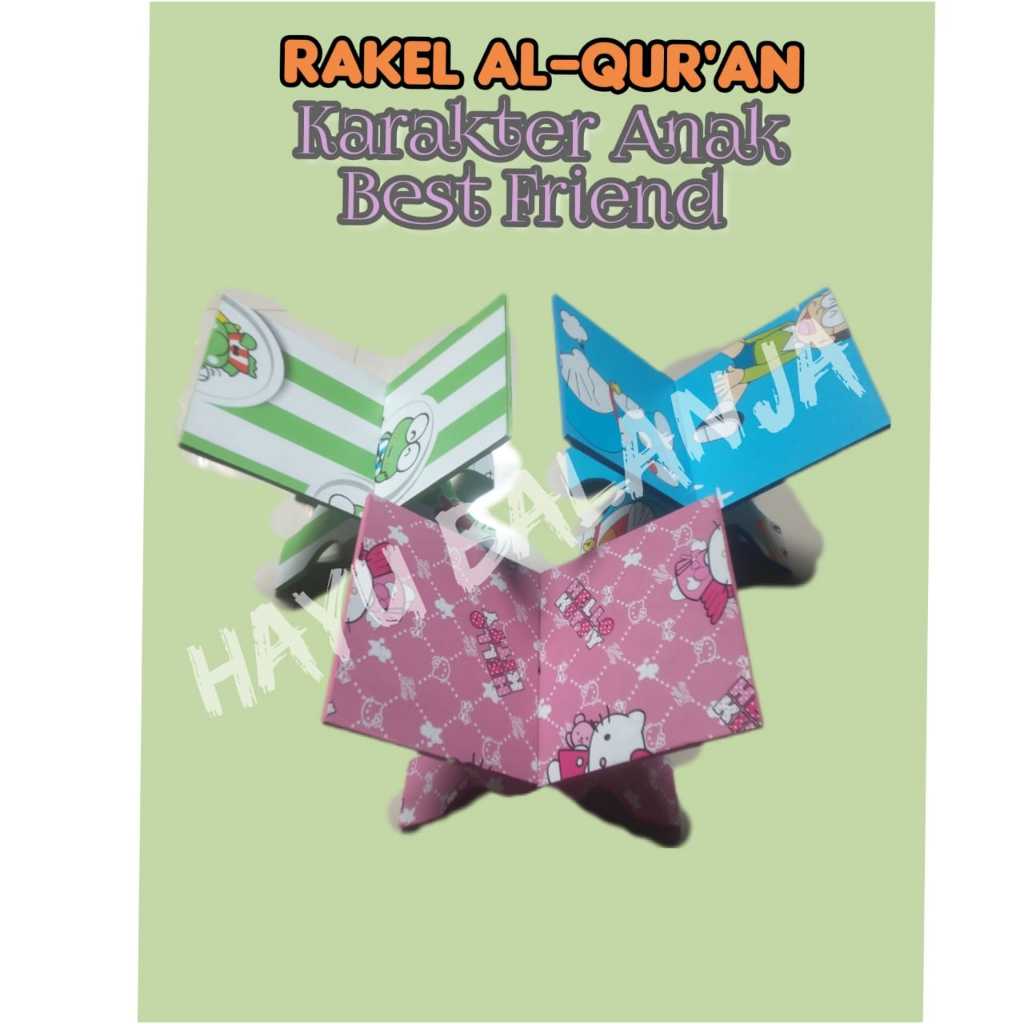 RAKEL REHAL AL QURAN KARAKTER ANAK DUDUKAN MEJA BACA AL QURAN