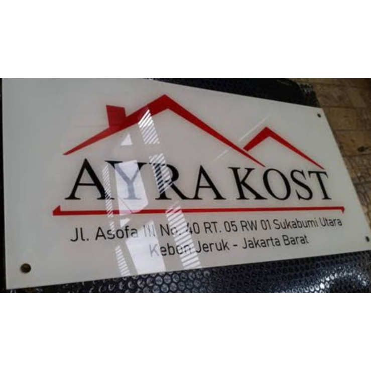 Custom Akrilik Tempel Stiker Ukuran 50x50cm