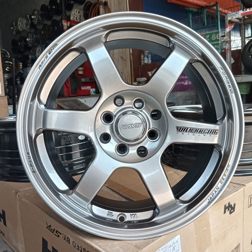 velk TE37 R16 pcd 4×100/114 lebar 7 et 42 kondisi BARU