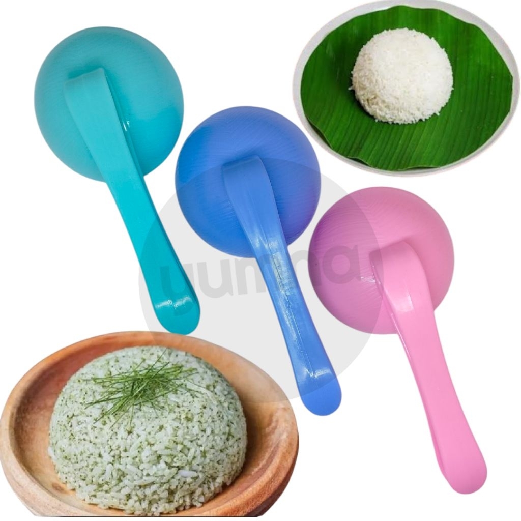 CENTONG NASI PADANG PLASTIK  3  PCS  centong batok plastik CENTONG CETAK NASI BULAT centong nasi pad