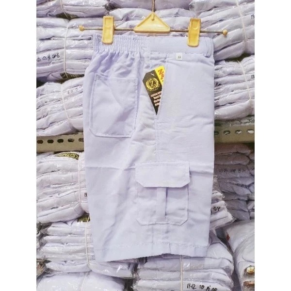 Celana Putih SD Pendek / Celana SD Putih Pendek / Celana Putih SD Pendek Bahan Tissu / Celana Putih 