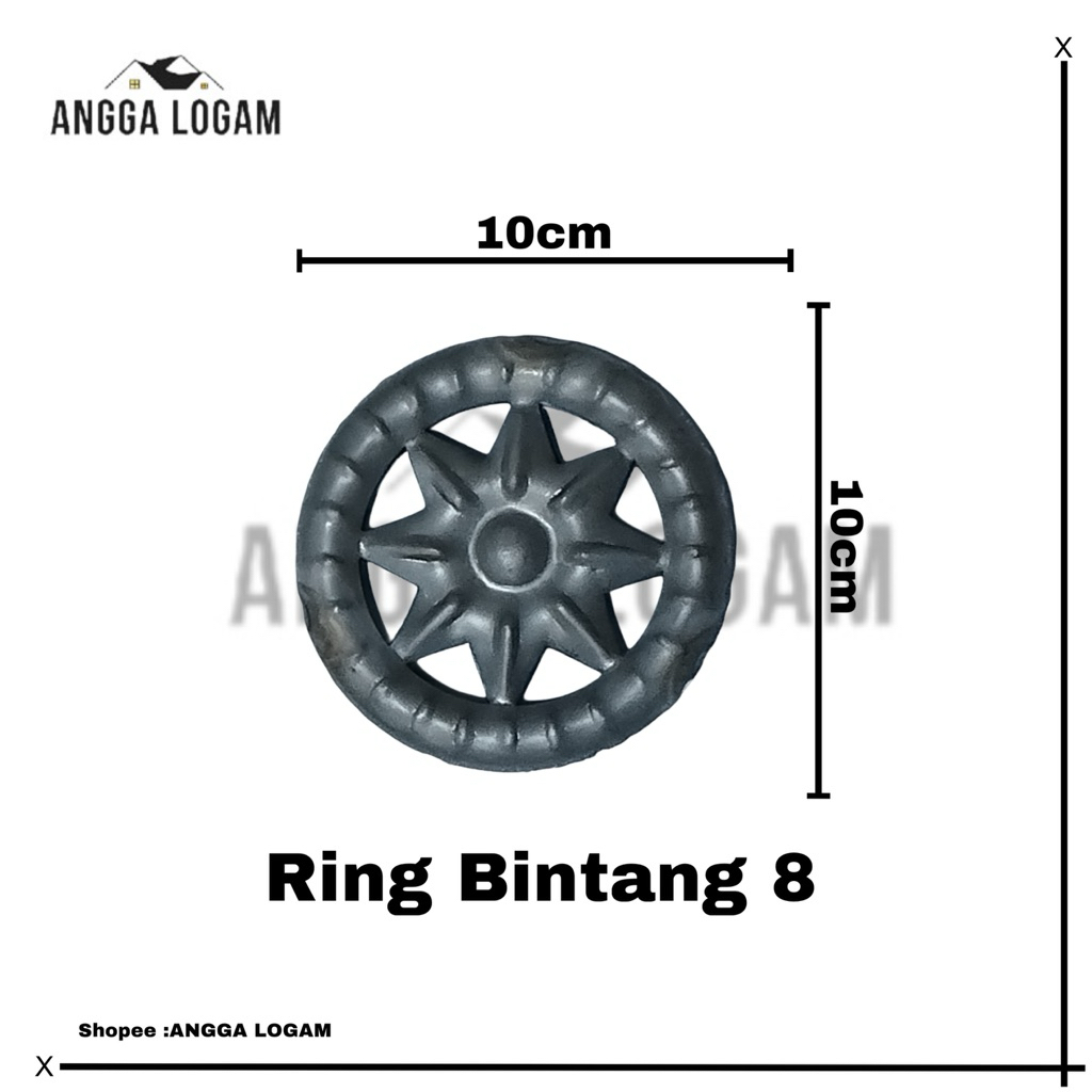Ring Bintang 8 // Aksesoris ornamen pagar besi
