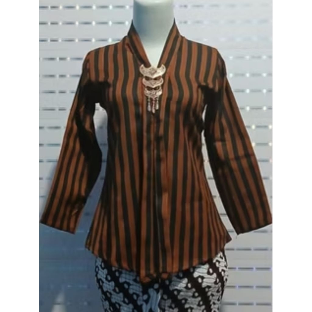 (Set) kebaya batik lurik Kartini/encim ( ATASAN+ BAWAHAN ) WANITA DEWASA