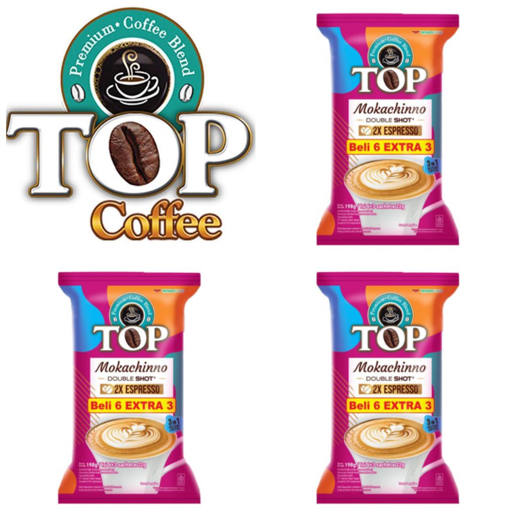 

Top Coffee Kopi Instan Mokachinno Double Shot 9 x 22 Gr
