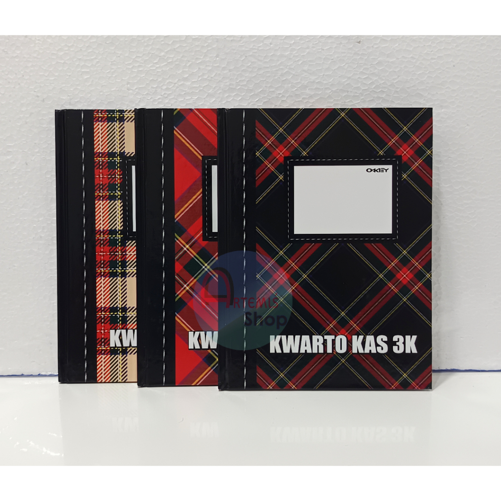 

Buku Hardcover / Hard Cover Kwarto Kas 3 Kolom 3K OKEY KIKY 100 Lembar