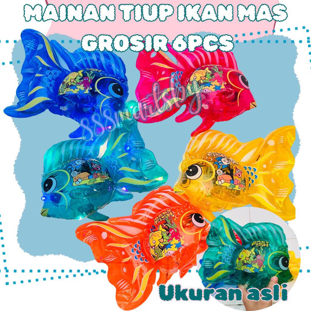 Mainan tiup ikan mas kecil GROSIR min 6pcs