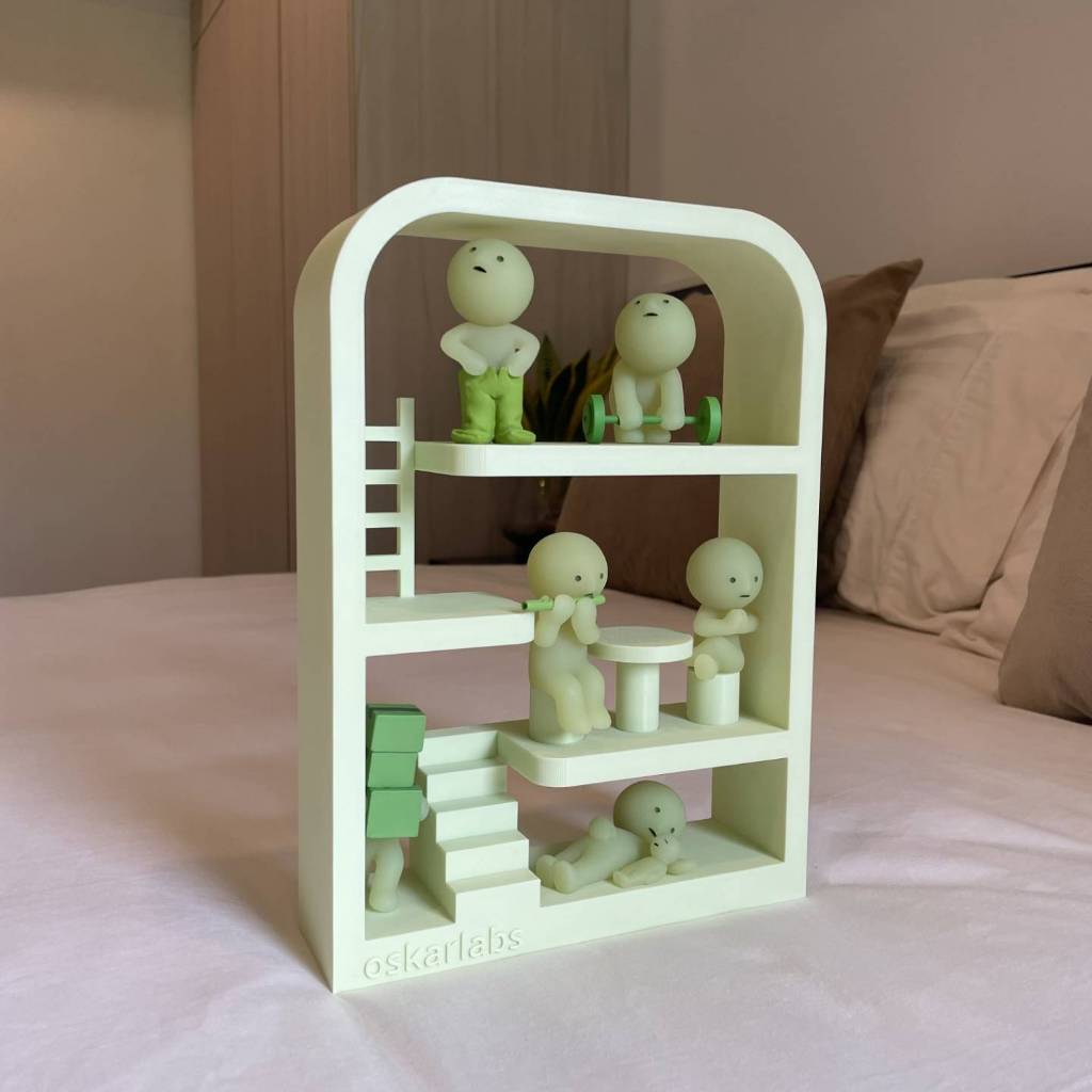 Smiski House Display Shelf Karakter Unik Lucu
