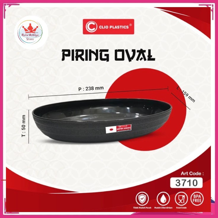 PALING MURAH  Piring Saji Oval Piring Cekung Piring Japan HITAM Clio Piring Aesthetic