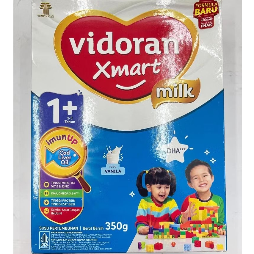 

VIDORAN XMART SUSU USIA 1+ (1-3 TAHUN) DENGAN PILIHAN RASA & UKURAN