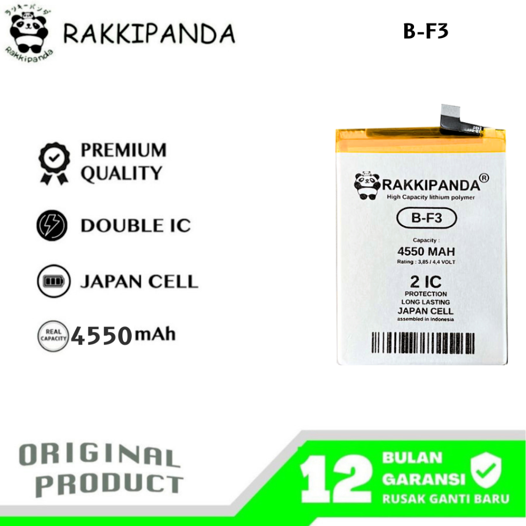 RakkiPanda - B-F3 Vivo Y91 / Y93 1814 / Y95 / Y91C 1820 / Y1S Batre Batrai Baterai