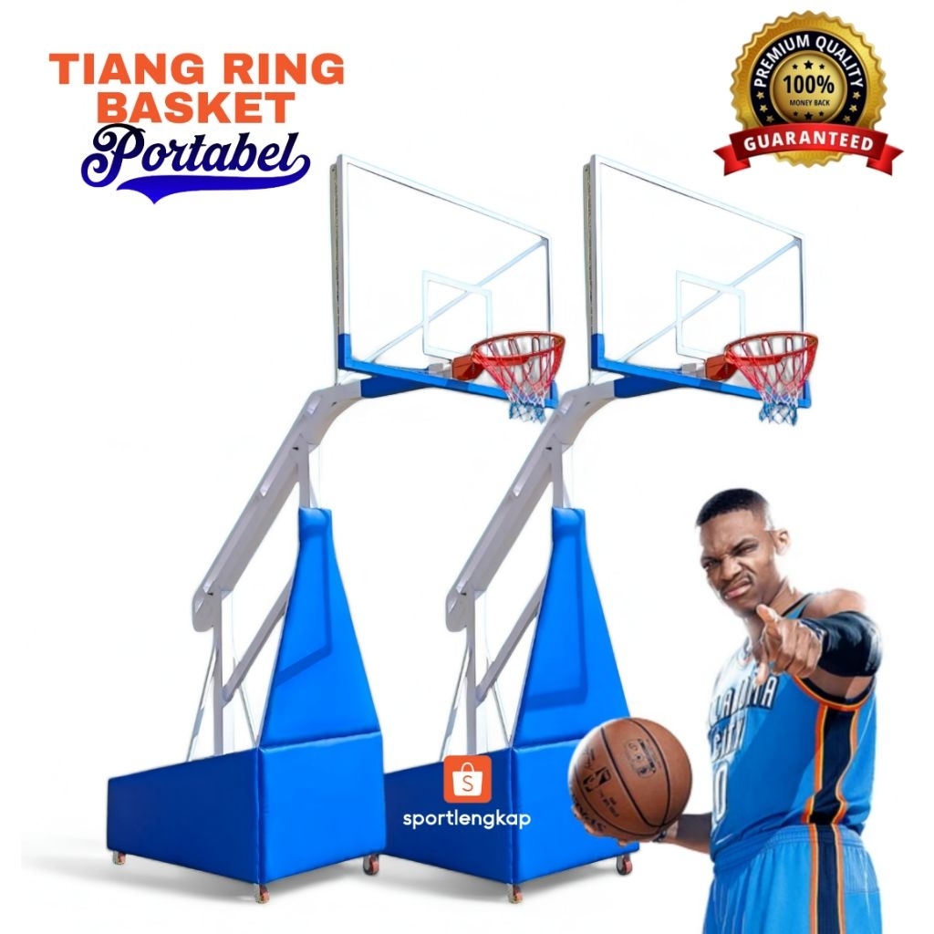 Tiang Ring Basket portabel 1 set(2 tiang)