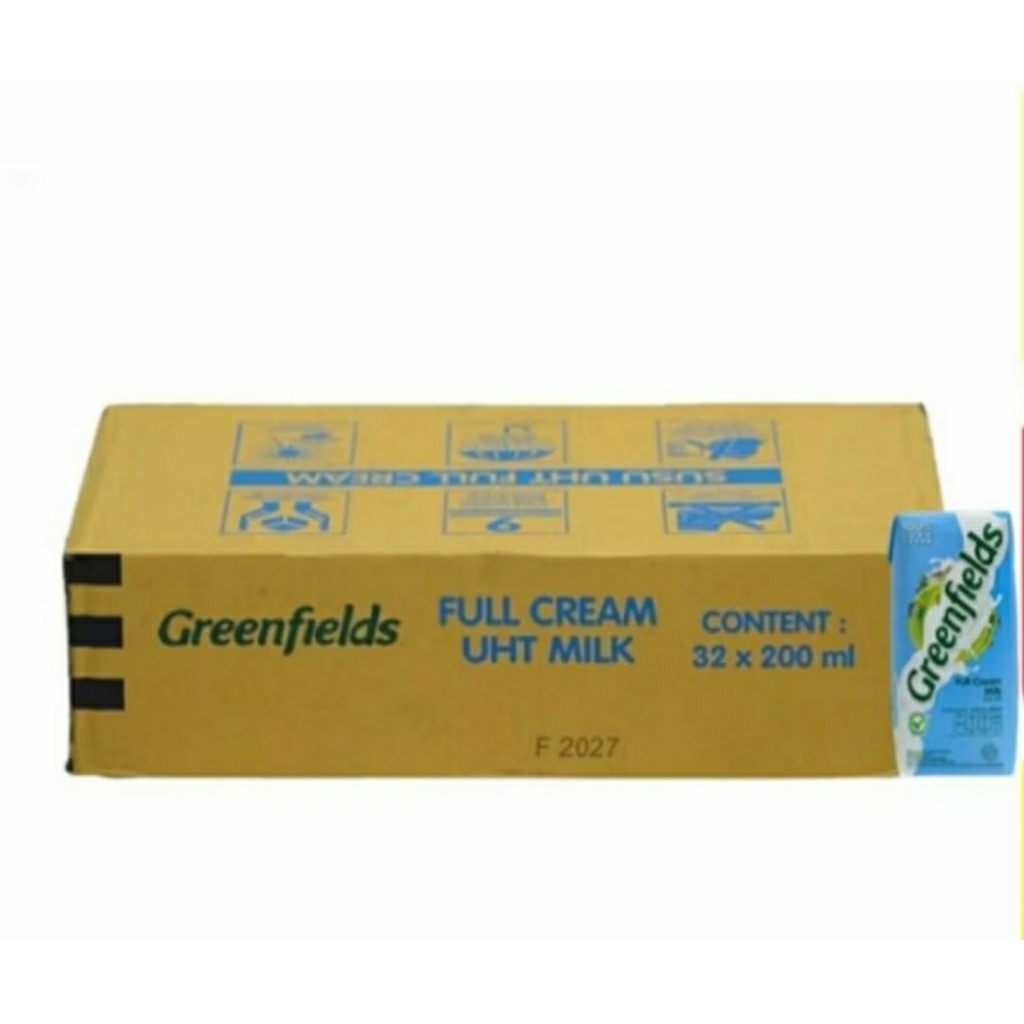 

Susu UHT greenfields 200ml x 32pcs full cream, coklat, stroberi