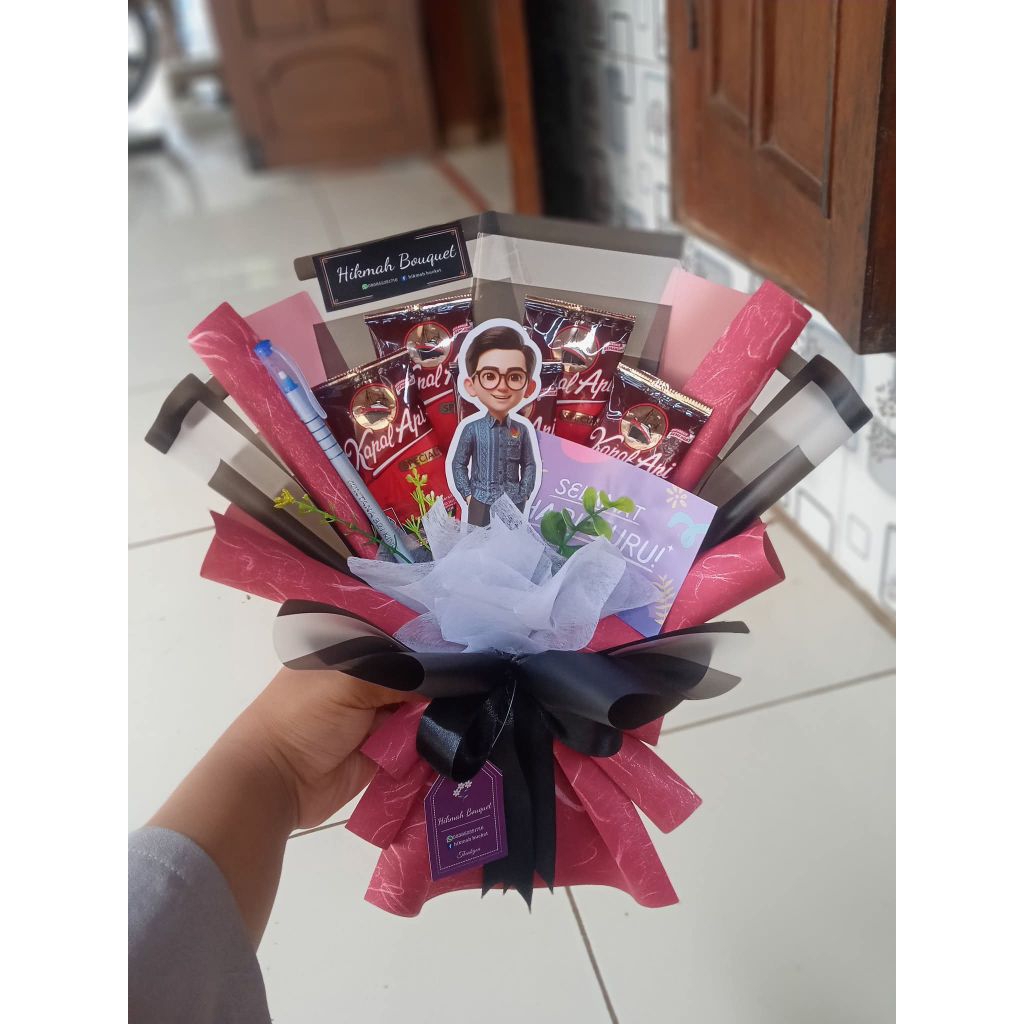 

buket hari guru,buket kopi, buket bulpoin