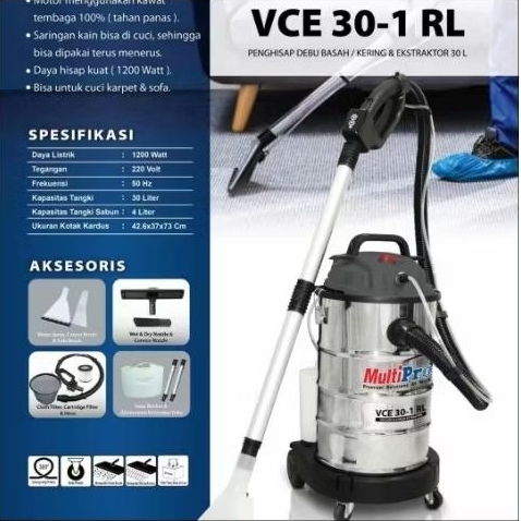 Vacuum vakum exstraktor cuci karpet MULTIPRO VCE-30