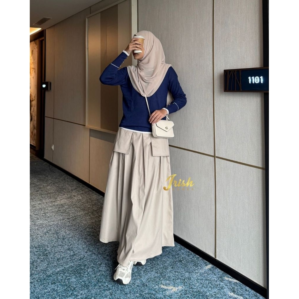 NABILA SET BY IRISH LABEL BAHAN CHINOS LD 120 DAN KANTONG KANAN KIRI