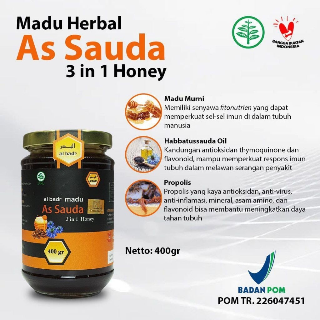 

Madu Herbal As Sauda 400gr 3 in 1