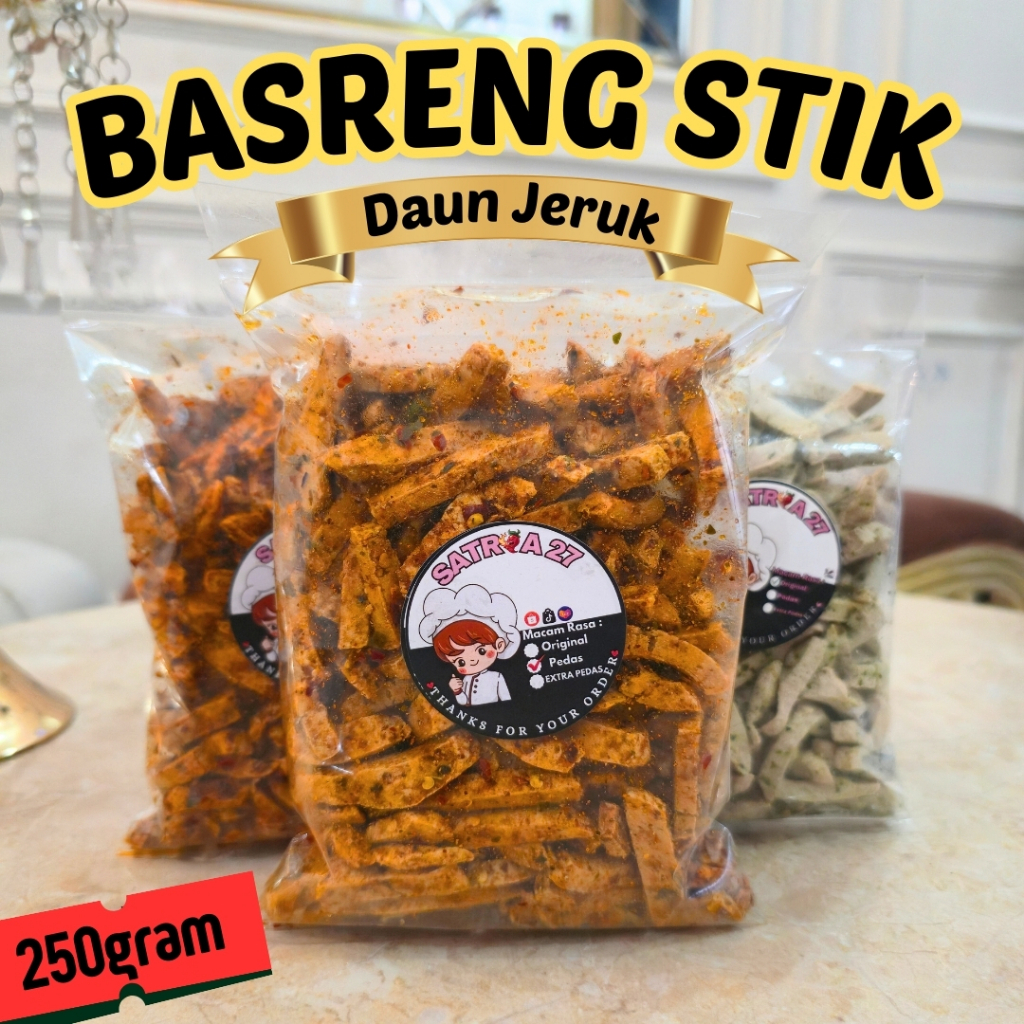 

Basreng Stik PEDAS Daun Jeruk 250 gram