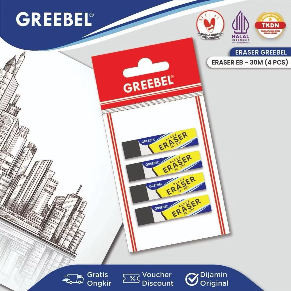 

GREEBEL ERASER STIP Penghapus Panjang EB-30M (4pcs/set)