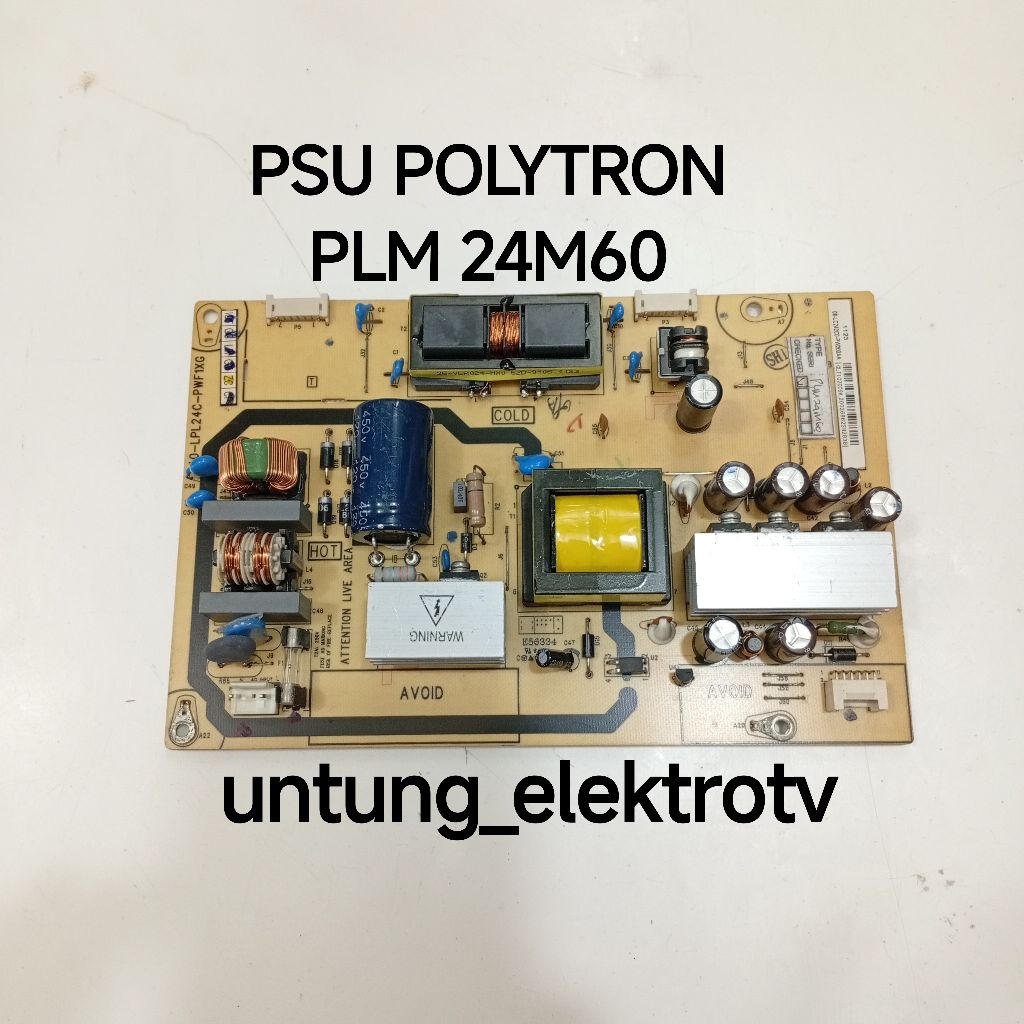 PSU TV POLYTRON PLM 24M60 POWER SUPPLY REGULATOR TV POLYTRON PLM 24M60