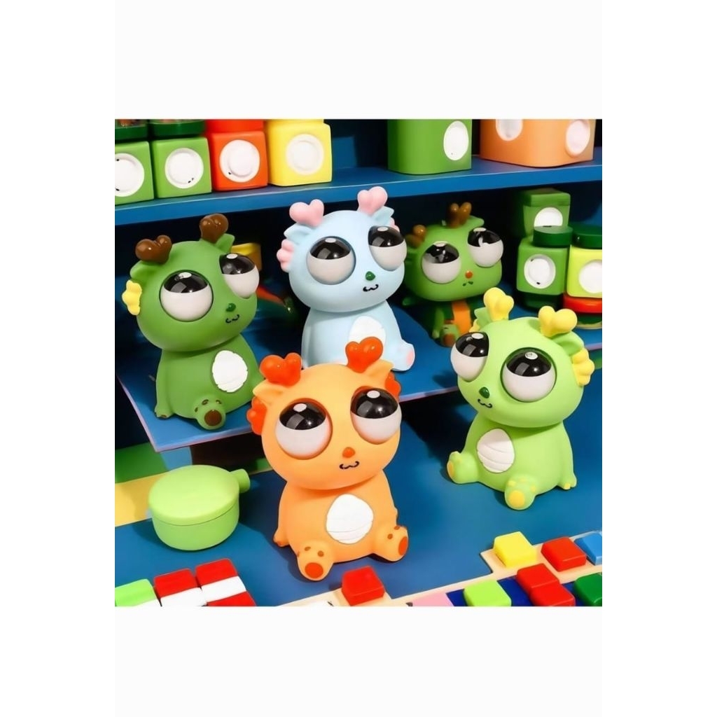 Obral Eceran Mainan Anak Eye Dragon Squishy Squeezemainan Mata Melotot Penghilang Stres Viral Sni