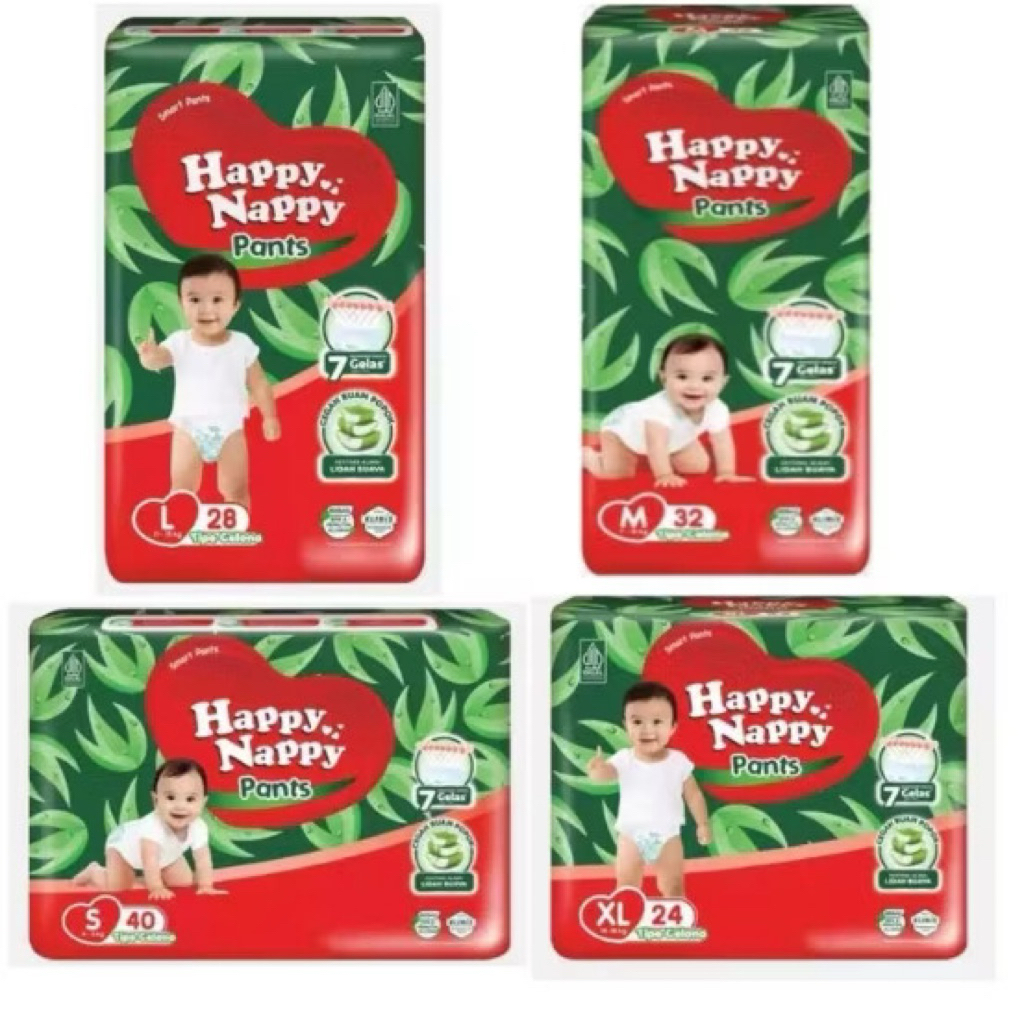 HAPPY NAPPY S40 M32 L28 XL24 PEMPERS BAYI MURAH HAPPY NAPPY