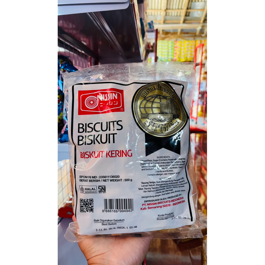 

Nissin Biscuits kering Jumbo 500gr