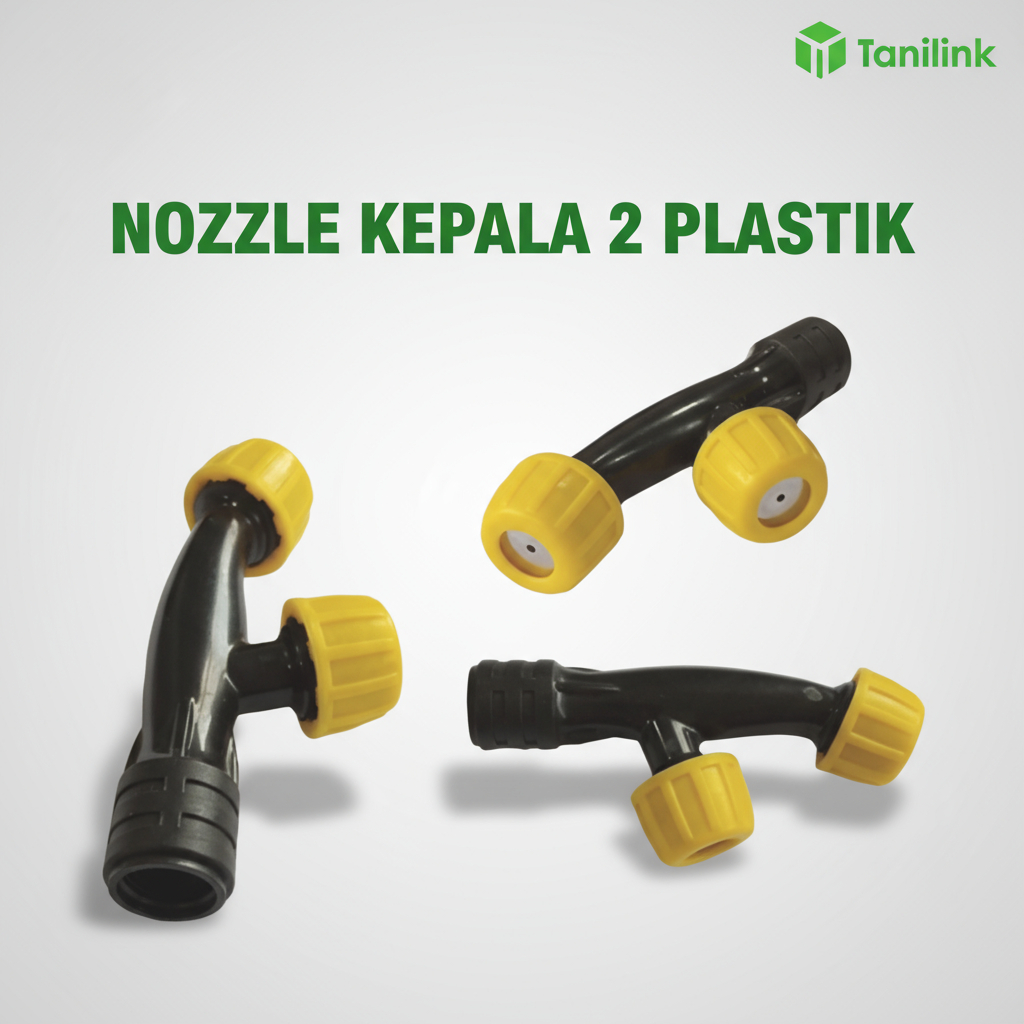 Nozzle plastik kepala 2 / 2 lubang / titik / mata sprayer elektrik