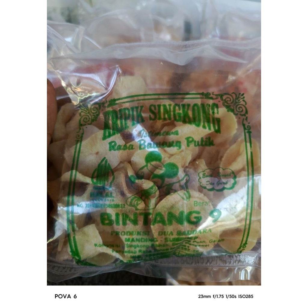 

keripik singkong bintang 9 Manding sumenep Madura 1pcs 80 gr. 2 varian rasa Bawang & pedas manis