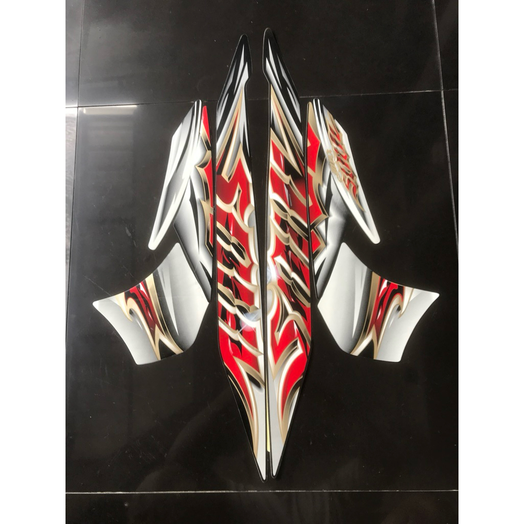 STRIPING STIKER MIO SOUL 2010 HITAM PUTIH