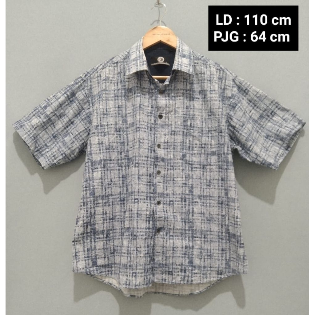 Kemeja Pria Biru V4 Classic Preloved