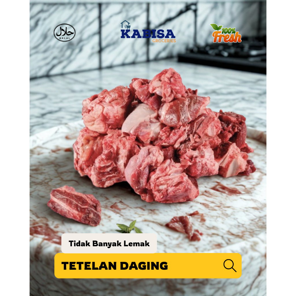 

TETELAN DAGING SEGAR LEMAK BAKSO KUAH SOP FRESH 1 KG