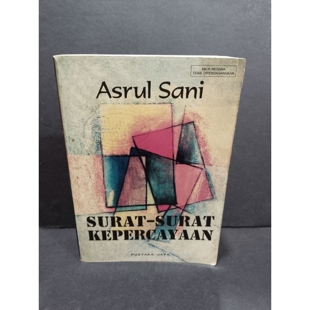 Buku original SURAT SURAT KEPERCAYAAN by Asrul Sani